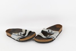 Vintage Birkenstock Womens 7 Distressed Leather Buckle Strap Sandals Lig... - $49.45