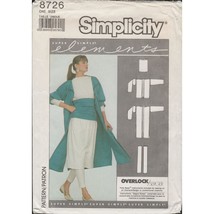 Simplicity 8726 Elements Duster Coat, Tubular Accessories Pattern 1980s Uncut - £13.86 GBP