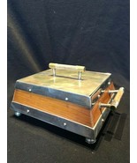 Antique Silver plated English Butter Box . Label indicates that is from ... - $5,612.15 MXN