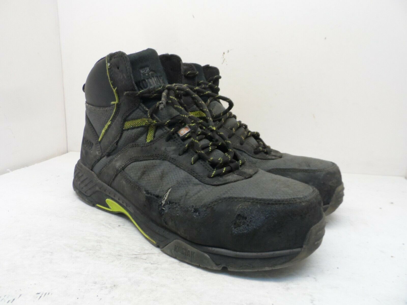 Kodiak Men&#39;s Mid-Cut MKT 1 Composite Toe Hiker Work Boots Grey/Green Siz... - $28.49