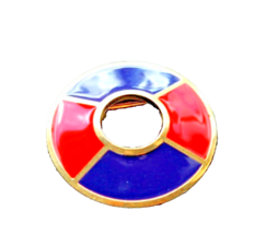 Vintage Authentic Yves St Laurent Brooch Modernist Enamel Designer Fashion Pin - £147.84 GBP