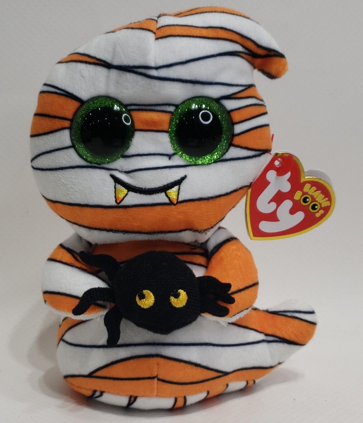 Ty Beanie Boos 2023 Halloween Mumford The Mummy Holding Spider 6 Current
