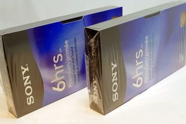 2 Pack Lot Sony Blank VHS Video Movie TapePremium Grade T-120 6 Hours - NEW - $18.00