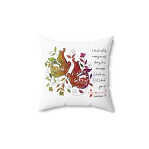 Decorative Throw Pillow Cover, Colorful Peacock Print, Affirmation - i Shall Not - £13.99 GBP