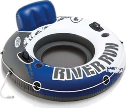 Pool Float Inflatable 1-Person Water Floating Raft Sports River Lake Cup Holders - £28.66 GBP