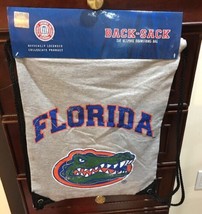 University of Florida Gators UF Logo Gray Drawstring Backpack BackSack 13.5”x18” - £11.94 GBP