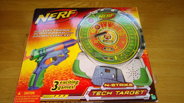 Nerf N-STRIKE TECH TARGET Electronic Scoreboard w/Soft Darts and Gun Gam... - £11.80 GBP