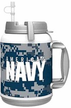 JWM Made in USA Officially Licensed U.S. Navy 64 oz Travel Mug with Large Handle - £25.78 GBP