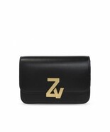 Zadig &amp; Voltaire ZV Initiale Leather Belt Black Bag Clutch NWT! - $148.49