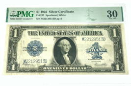 1923 $1 Silver Certificate FR #237 Graded by PMG as Very Fine 30 Speelma... - $123.75