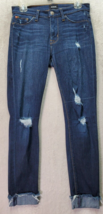 Hudson Jeans Womens Size 27 Blue Dark Wash Denim Distressed Rayon Skinny Leg - £17.96 GBP
