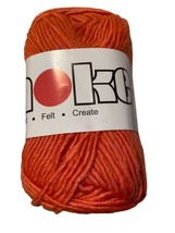 SWTC Karaoke Yarn 50% Soy Silk 50% Wool Worsted 304 Orange Peach Southwest Trade - $5.75