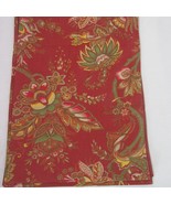 Pottery Barn Allstone Palampore Floral Red Cotton Linen 18 x 106 Table R... - £36.45 GBP