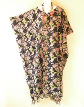 KD289 Floral Floral Women Batwing VNeck Kaftan Dolman Women Abaya Dress ... - $29.90