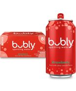 BestBy05/25 bubly Sparkling Water Strawberry Zero Sugar 12oz Cans 8 Pack - $25.66 CAD