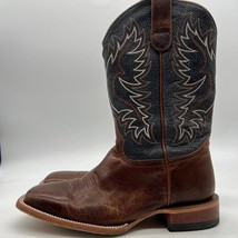 Cody James Montana BBM164 Mens Brown Navy Leather Pull On Western Boots 8.5 D - £67.47 GBP