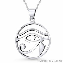 Eye of Horus Egyptian Udjat Wedjat .925 Sterling Silver Egypt Luck Charm Pendant - £14.57 GBP+