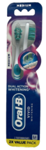 Oral B Vivid Whitening Toothbrushes Medium Bristles 2X Value Pack Free S... - £6.36 GBP