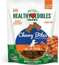Nylabone Healthy Edibles Chewy Bites Soft Dog Treats Bacon, 6 oz 1 ct - £6.29 GBP