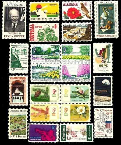 Primary image for 1969 Year Set of 22 Commemorative Stamps Mint NH - Stuart Katz
