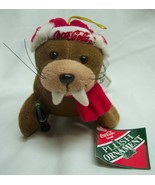 VINTAGE Coca-Cola MINI COKE BROWN WALRUS ORNAMENT 5&quot; Plush STUFFED ANIMA... - €12,80 EUR