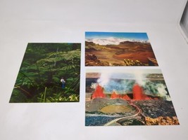 Hawaii Oversized Postcards Nu Nui Color lot of 3 1950s Mauna Loa Volcano VTG - £7.56 GBP