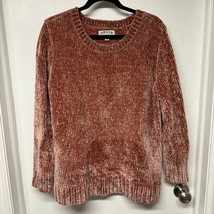 Orvis Womens Relaxed Fit Chenille Pullover Sweater Dusty Pink Rose Size XL - $35.64