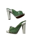 Vtg Y2K 2000&#39;s Dolce and Gabbana US 6.5 Slingback 4&quot; Designer Aqua Heels... - $383.29 CAD