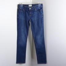 Aeropostale Bayla Women&#39;s Juniors 3/4 Skinny Dark Stone Wash Denim Blue Jeans - £5.50 GBP
