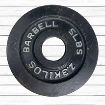 Single Olympic Weight Plate BARBELL 5 lb. Weight Cast Iron  2&quot; Center Hole - £13.39 GBP