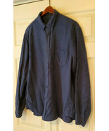 J.Crew Men&#39;s Size XL Blue and Black Slim Long Sleeve Button-Down Shirt - £15.76 GBP