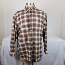 LL Bean Men Heavy Cotton Flannel Plaid Button Down Shirt Size XL Tall Mu... - $29.03