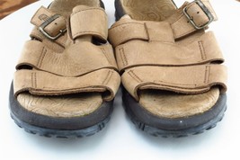 Teva Sz 5.5 M Brown Slide Leather Women Sandals 6205 - £15.88 GBP