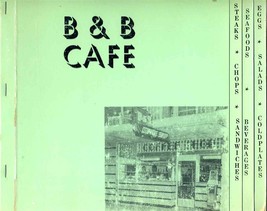 B &amp; B Cafe Menu Coffee Shop Paris Texas 1940&#39;s Penny Scale on Cover - £66.17 GBP