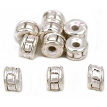 Rondelle Bali Bead Silver Plated Jewelry 5mm Approx 10 - $6.87