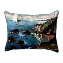 Betsy Drake Sailing the Cliffs 20x24 Extra Large Zippered Indoor Outdoor Pillow - £49.46 GBP