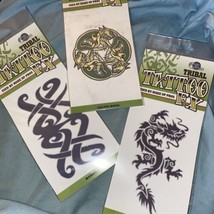 Set Lot Of 3 Temporary Tribal Tattoo FX Tribal &amp; 2 Dragon New NIP 2” &amp; 5” - $4.75