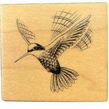 PSX Hummingbird Flying Fluttering Wings Detailed Rubber Stamp C-166 Vint... - $9.72