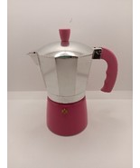 Coffee Espresso Maker Aluminum Hot Pink Mocha Moka Percolator Pot Kettle... - $275.40 MXN