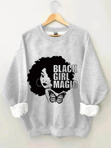 Women&#39;s Black Girl Magic Graphic Print Casual Sweatshirt - $28.00