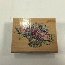Stampede Romantic Flower Basket Theme Rubber Stamp A803E - $8.99