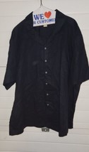 Mens Black Panama Jack Button Down Short Sleeve Shirt 3XL Ramie Cotton B... - £11.94 GBP