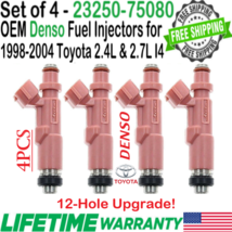 OEM x4 DENSO 12-Hole Upgrade Fuel Injectors for 1989-2004 Toyota 2.4L &amp; ... - $150.47