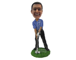 Custom Bobblehead Classic Golfer Ready To Hit The Golf Ball - Sports &amp; Hobbies G - £70.97 GBP