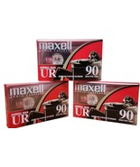 (3) MAXELL Audio Cassette Tapes Normal Bias UR 90 Type I Normal NEW SEALED - $14.39 CAD