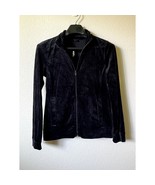 NWT Talbots Black Velour Jacket XS Zip Front Cotton Blend Holiday Party ... - $837.00 MXN