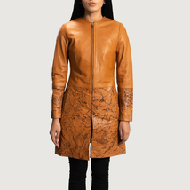 Sandy Tan Dye Real Leather Coat - $320.00