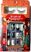3 pack   *24 Press-on Nails &amp; 1pair Of Faux Lashes eack pack *With  Glitter - $21.44