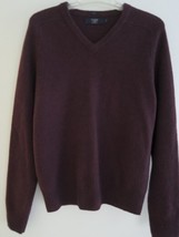 J CREW Mens Sweater Size M (Slim) Lambswool Burgundy V Neck $70 Value NWOT - £17.97 GBP
