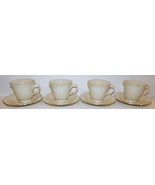 EXQUISITE SET OF 4 LENOX CHINA HAYWORTH FOOTED CUPS &amp; SAUCERS - £35.23 GBP